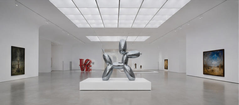 The Broad Los Angeles White Box Contemporary Art Museum 5 Large open sculpture displays central installation zone
