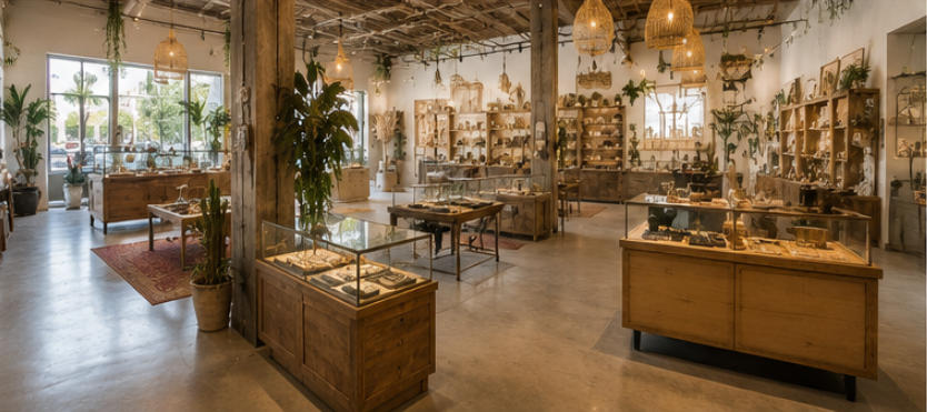 Low natural light pods beside floor glass windows