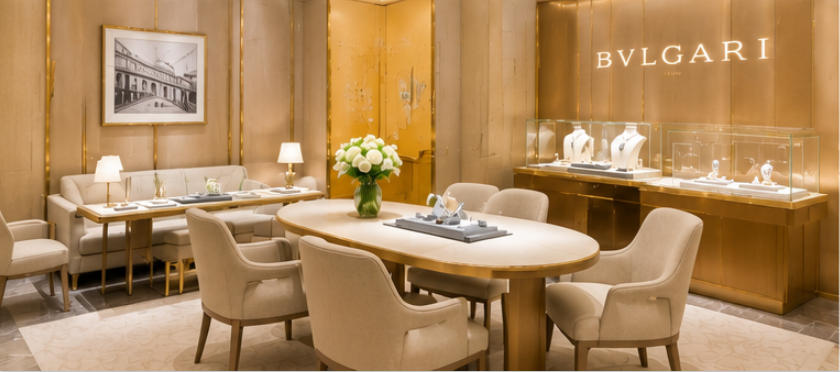 Integrated fixtures for VIP salon and private high jewelry lounge