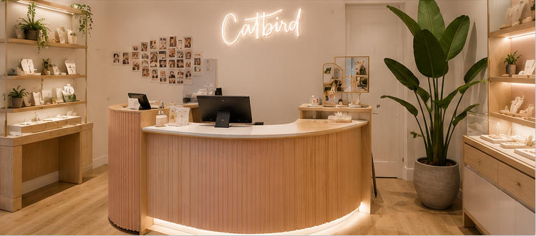 Full interior view of Catbird Williamsburg boutique