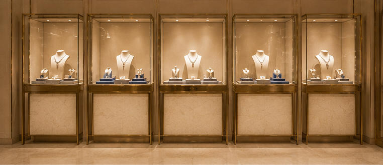 French stone high-jewel unit for heritage high-jewelry galleries