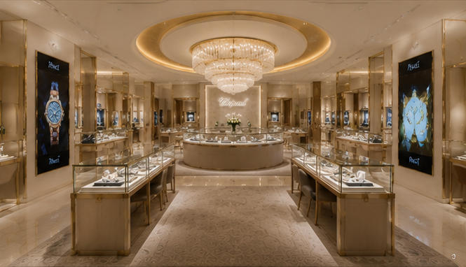 Full interior view & overall Middle East light luxury system