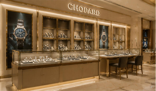 High jewelry display case for premium gem collection area