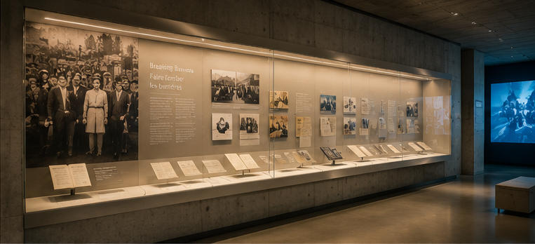 Concrete cabinet for multi-layer timeline corridors