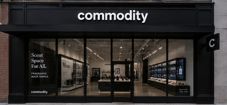 Full panoramic 95㎡ Minimal Digital Perfume Concept Store Layout