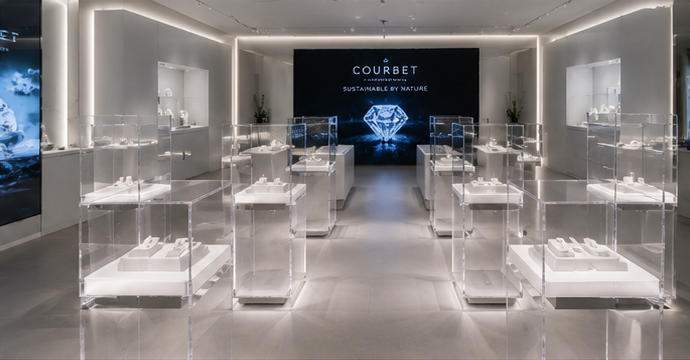 Cool LED counters linear cold light browsing islands