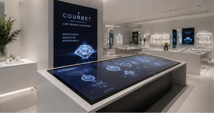 Digital showcase units interactive screen exhibition stands