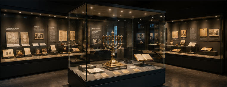 Ergonomic cultural exhibit stands for artifact viewing