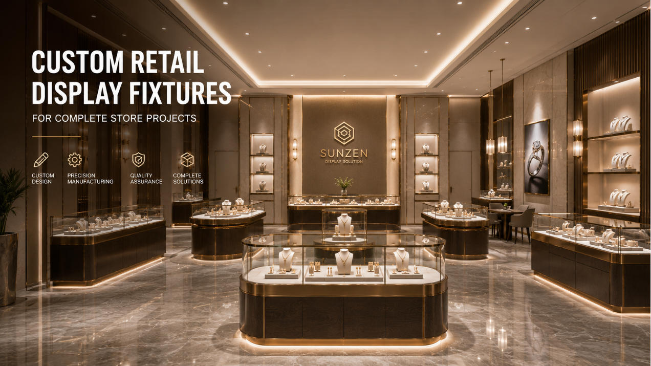 Custom retail display fixtures for complete store projects