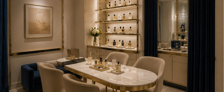 Private VIP unit for confidential scent consultation lounges