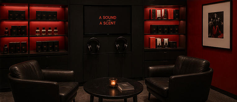 Audio scent boutique unit for quiet experience nooks