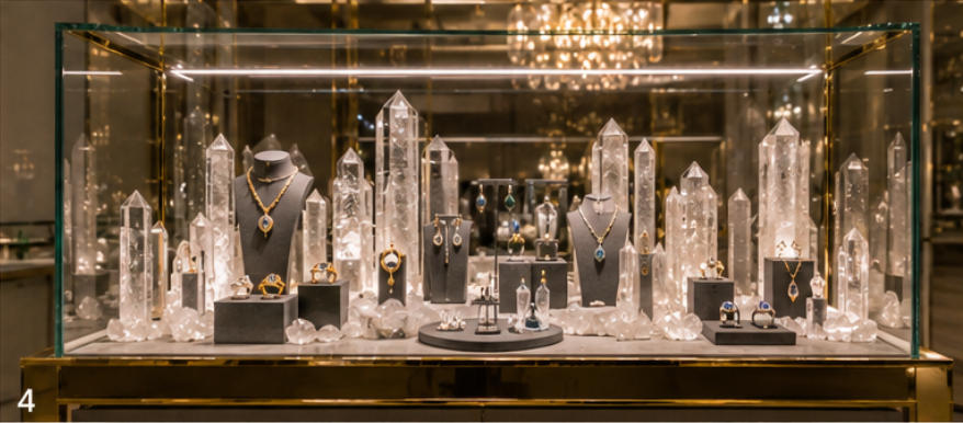 Handcrafted luxury showcases custom built by jewelry brand owner