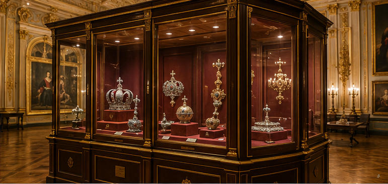 Royal artifact cabinet for imperial treasure collections