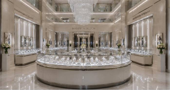 Full interior view & overall modern luxury display system