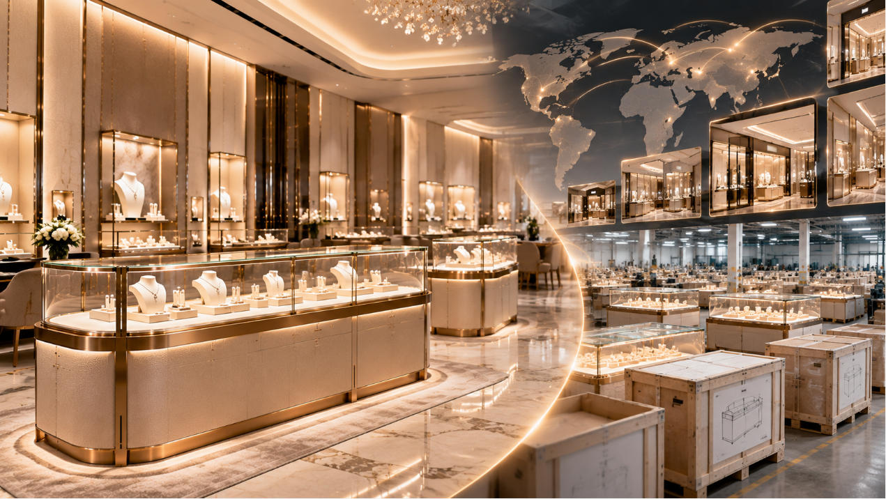 Jewelry store fixture rollout coordinating custom retail fixtures for multiple jewelry store openings and brand expansion