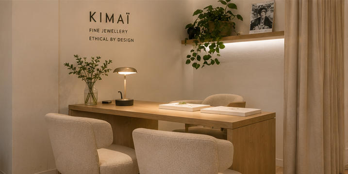 Private consult counters low light appointment zone