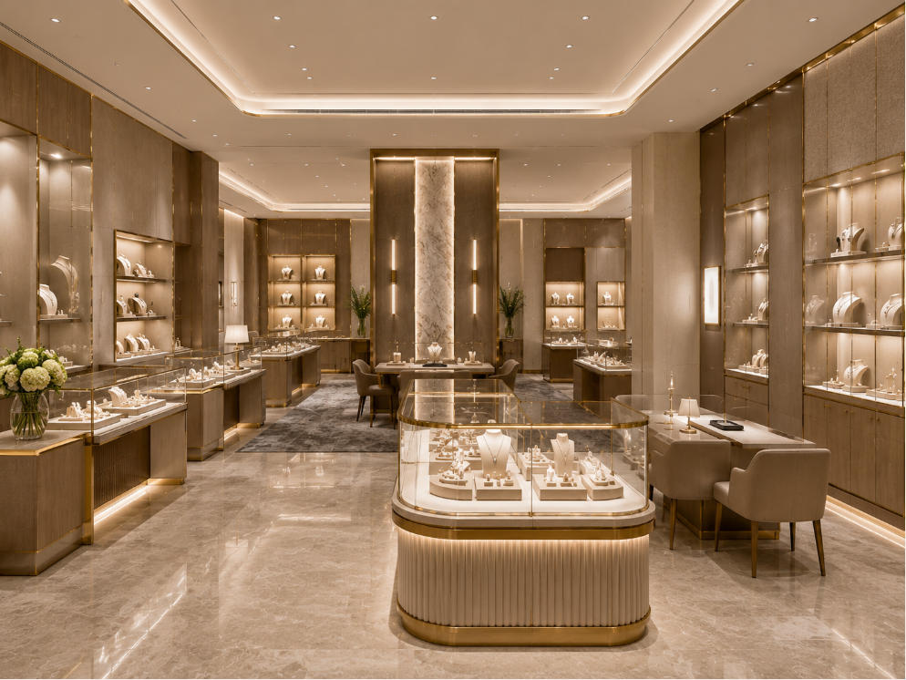 Luxury retail fixture manufacturer for high-end boutique and flagship store fixtures
