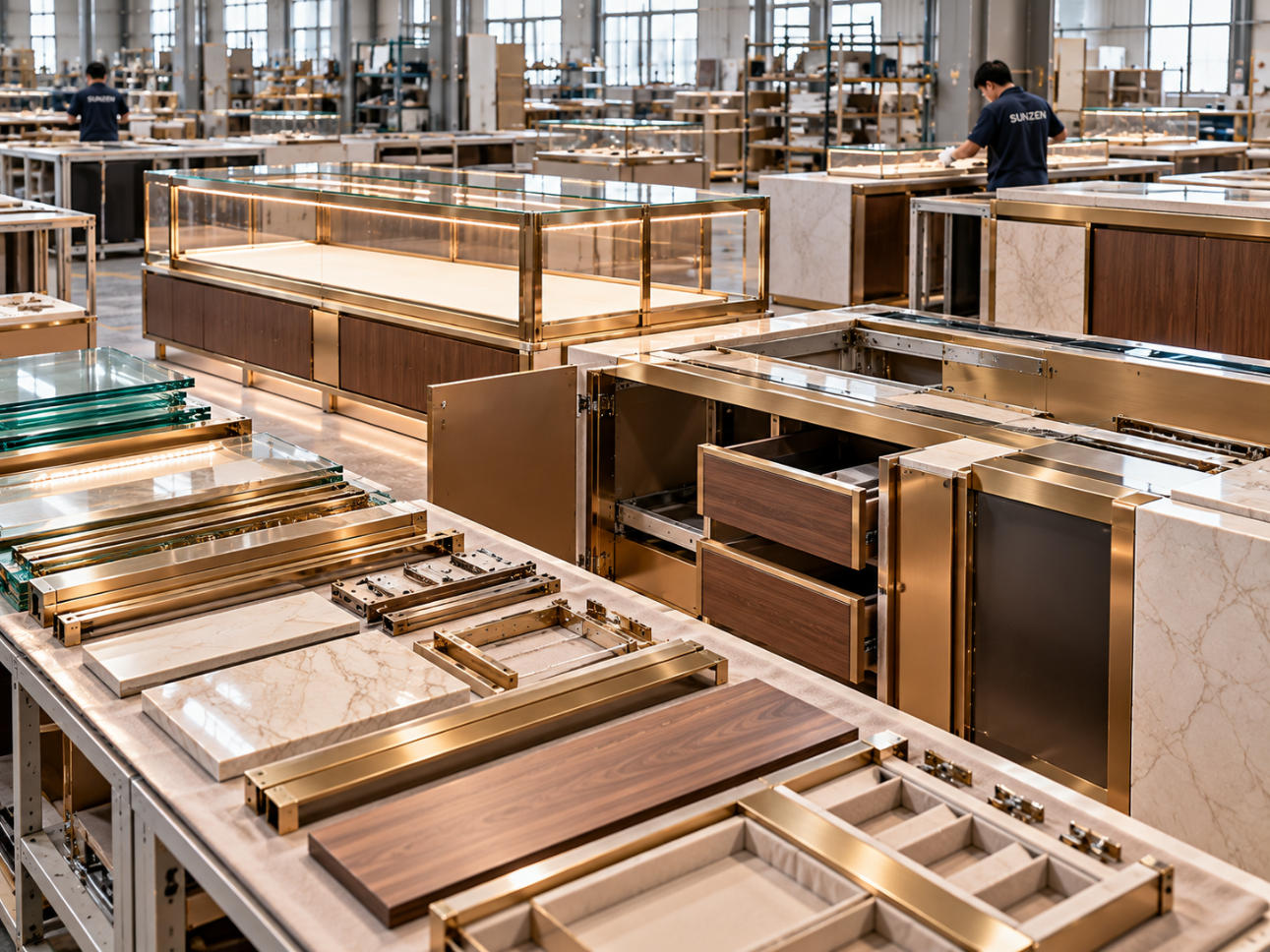 Luxury retail fixture manufacturing and custom store fixture production