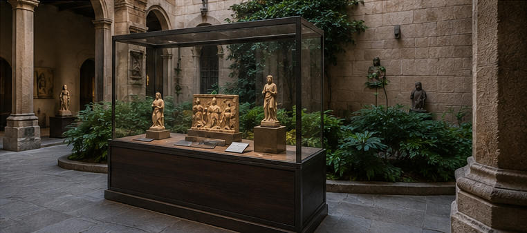 Courtyard artifact unit for open-air rest viewing corners