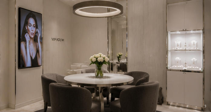Full interior view & overall modern trendy display system