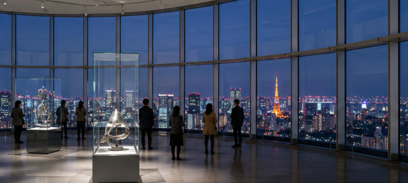 Full 4300㎡ white box exhibition interior Mori Art Museum Tokyo