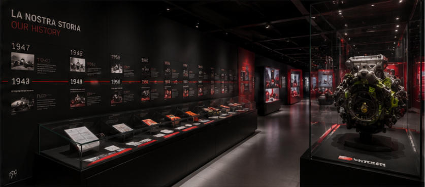 Full 6000㎡ interior of Museo Ferrari Maranello supercar museum