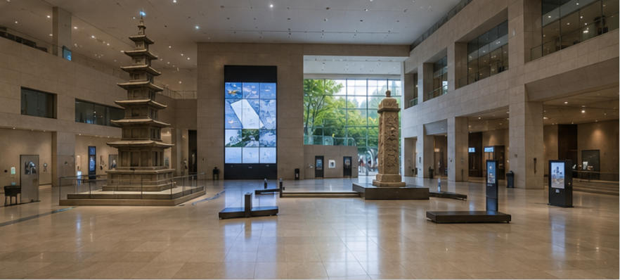 Full panoramic interior of National Museum of Korea