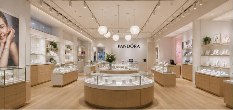 Flexible modular jewelry cabinet for frequent merchandise adjustment
