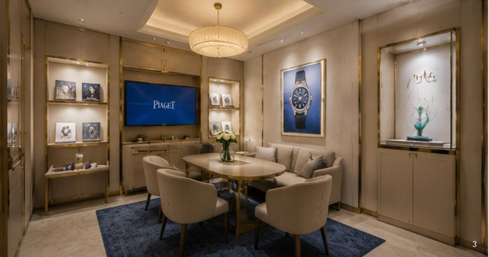 Light luxury jewelry fixture for digital craft display area