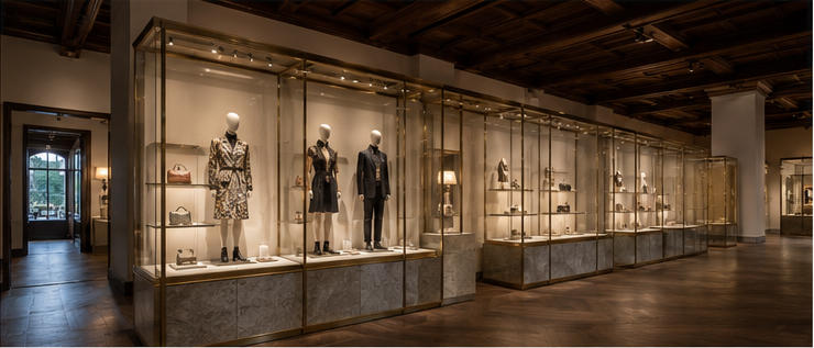 Luxury art vitrine for core central exhibition hall