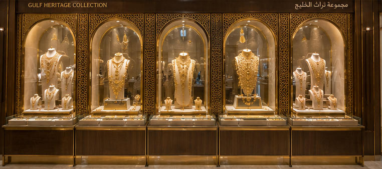 Bulk gold showcase for high-volume stock storage