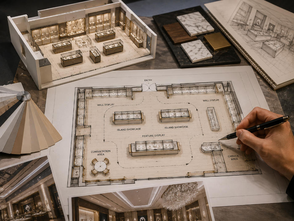 Retail space planning and store layout design for branded retail environments