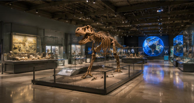 Science history display unit for cultural relic permanent exhibition