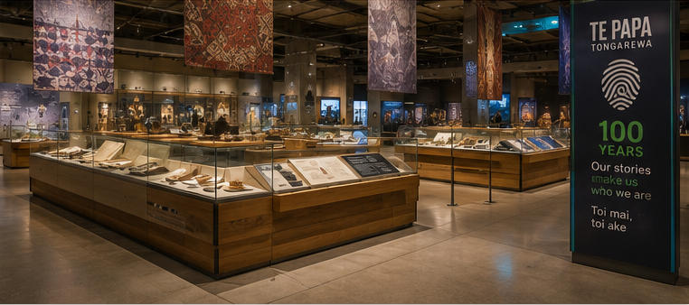 Full panoramic natural exhibition layout of Te Papa Tongarewa