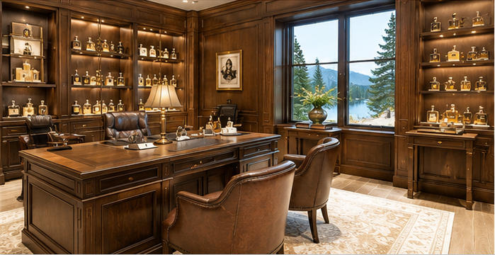 Locked collector rack for classified antique scent collections