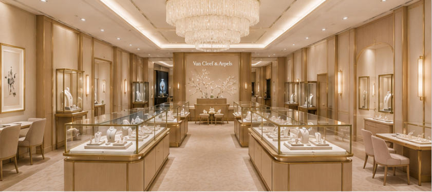 Bridal jewelry display case for wedding ring collections