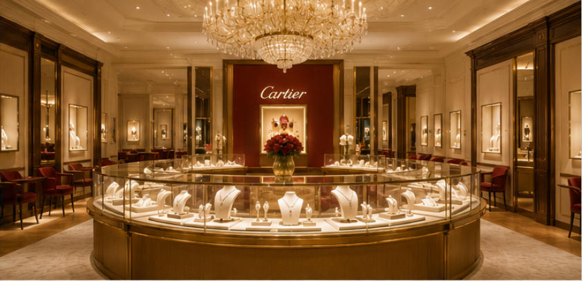Velvet lined display stands for high-end jewelry and gemstone collections