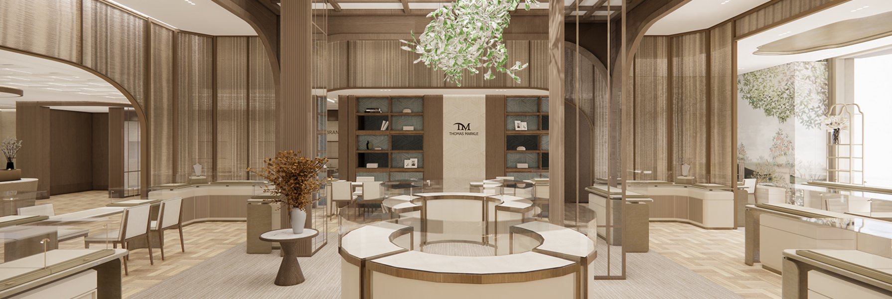 Thomas Markle Jewelers 3D interior rendering